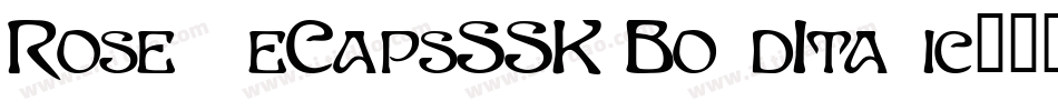 RoselleCapsSSK BoldItalic字体转换